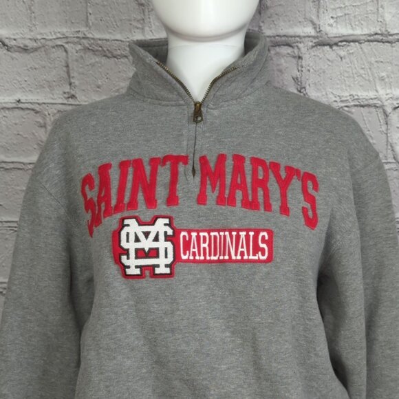 Jansport Small St Marys Minnesota Cardinals Gray Quarter-Zip Sweatshirt - Picture 1 of 9